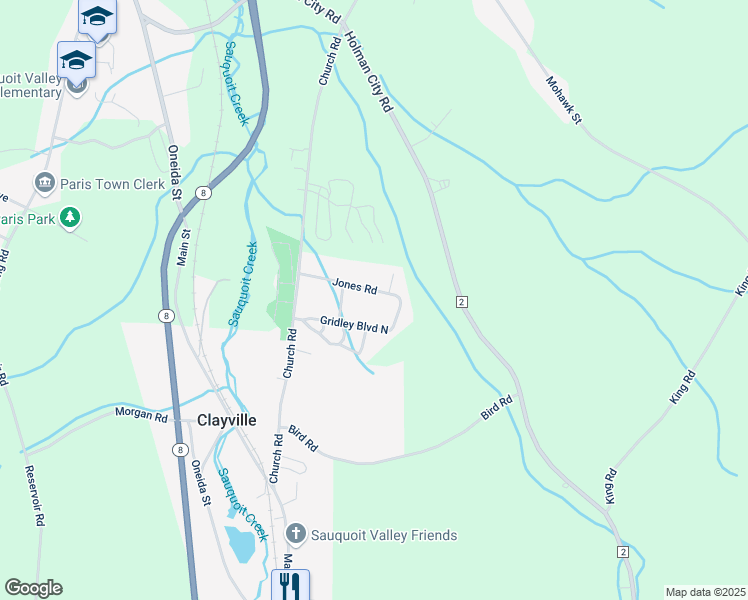 map of restaurants, bars, coffee shops, grocery stores, and more near 16 Jones Rd in Paris