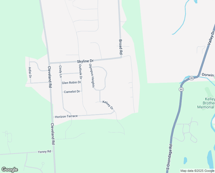 map of restaurants, bars, coffee shops, grocery stores, and more near 4355 Olympus Heights in Syracuse