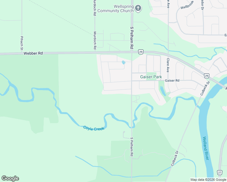 map of restaurants, bars, coffee shops, grocery stores, and more near 245 South Pelham Road in Welland