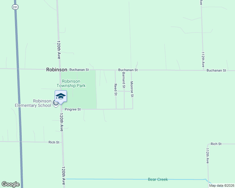 map of restaurants, bars, coffee shops, grocery stores, and more near 11872 Reed Street in Grand Haven