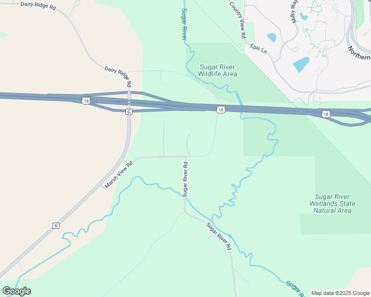 map of restaurants, bars, coffee shops, grocery stores, and more near 7608 Marsh View Road in Verona