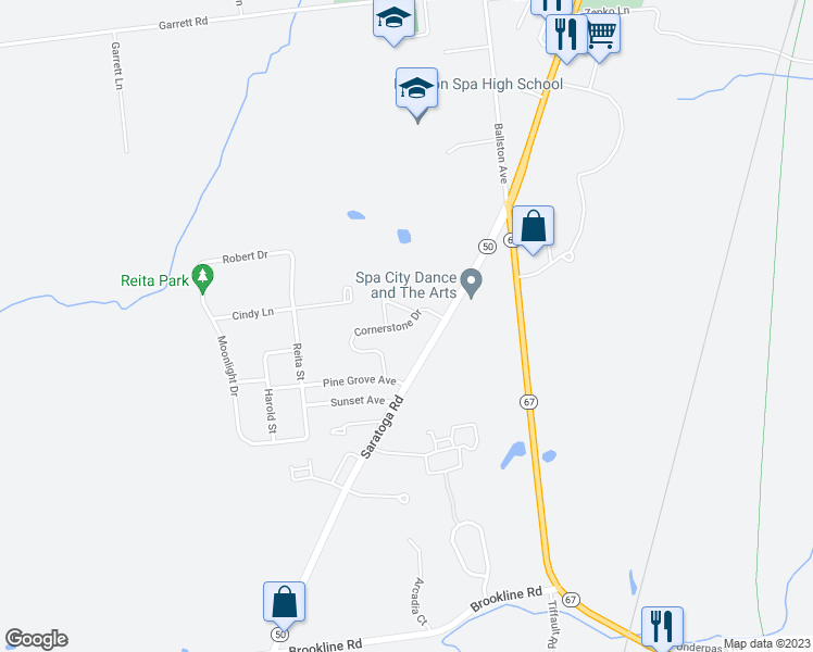 map of restaurants, bars, coffee shops, grocery stores, and more near 24 Anthony Place in Ballston