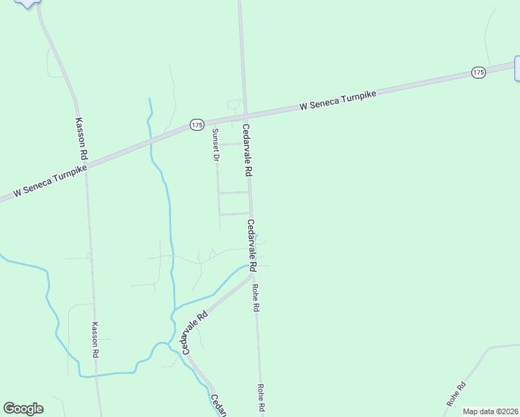map of restaurants, bars, coffee shops, grocery stores, and more near 4408 Cedarvale Road in Syracuse