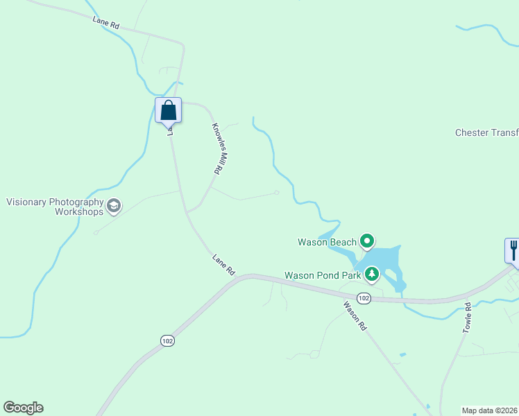 map of restaurants, bars, coffee shops, grocery stores, and more near 34 Bittersweet Lane in Chester