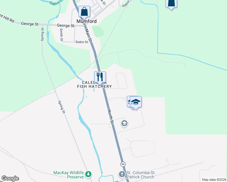 map of restaurants, bars, coffee shops, grocery stores, and more near 3086 Pamela Way in Caledonia