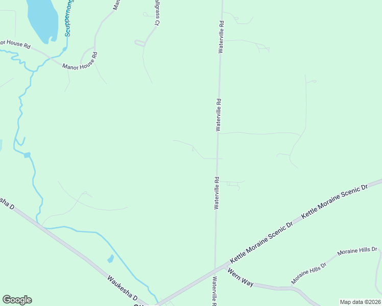 map of restaurants, bars, coffee shops, grocery stores, and more near W350S3279 Waterville Road in Oconomowoc