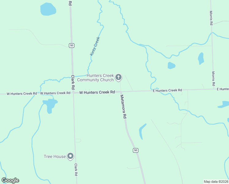 map of restaurants, bars, coffee shops, grocery stores, and more near 25 West Hunters Creek Road in Lapeer