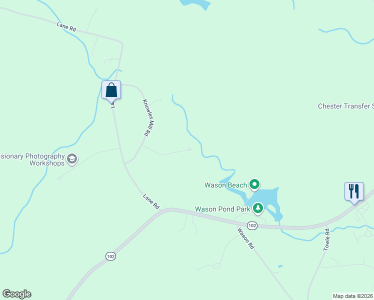 map of restaurants, bars, coffee shops, grocery stores, and more near 34 Bittersweet Lane in Chester