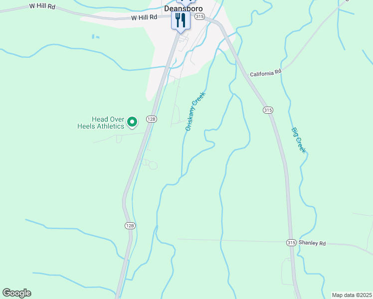 map of restaurants, bars, coffee shops, grocery stores, and more near 6899 West Hughes Road in Deansboro