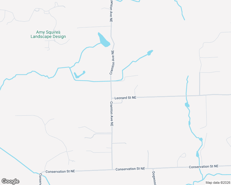 map of restaurants, bars, coffee shops, grocery stores, and more near 1260 Cramton Avenue Northeast in Ada