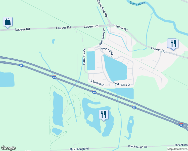 map of restaurants, bars, coffee shops, grocery stores, and more near 6205 Square Lake Drive in Kimball