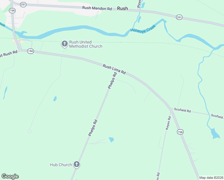 map of restaurants, bars, coffee shops, grocery stores, and more near 64 Phelps Rd in Honeoye Falls