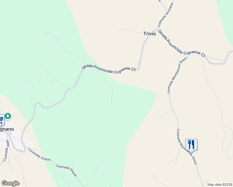 map of restaurants, bars, coffee shops, grocery stores, and more near 20 via fiorano in Provincia di Ascoli Piceno