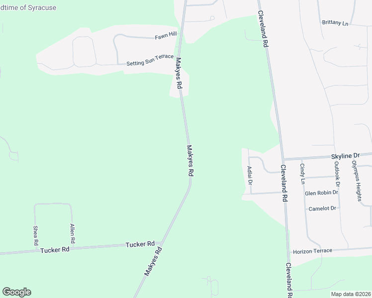 map of restaurants, bars, coffee shops, grocery stores, and more near 4465 Makyes Road in Syracuse