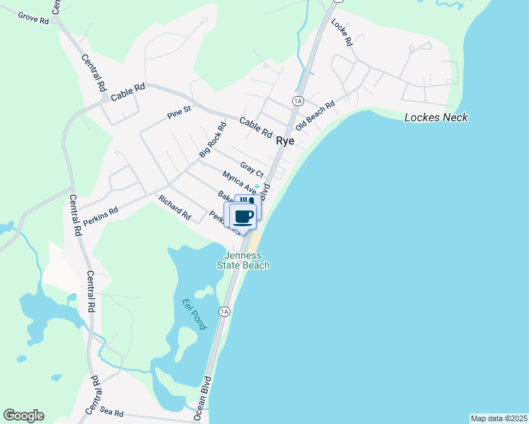 map of restaurants, bars, coffee shops, grocery stores, and more near 2242 Ocean Boulevard in Rye