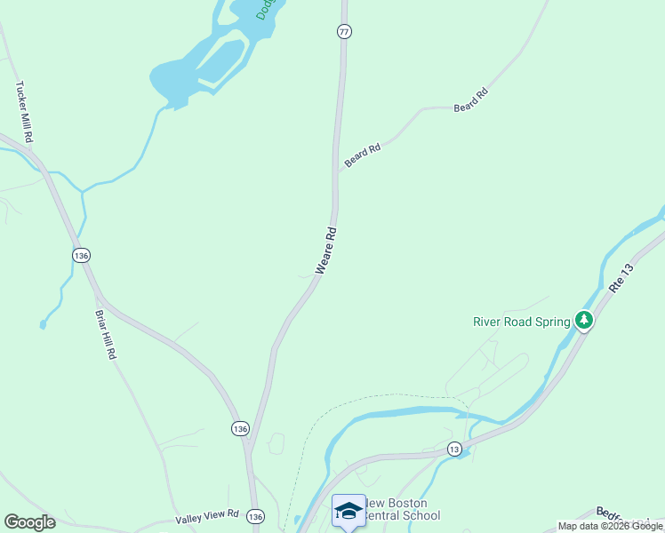 map of restaurants, bars, coffee shops, grocery stores, and more near 73 Weare Road in New Boston