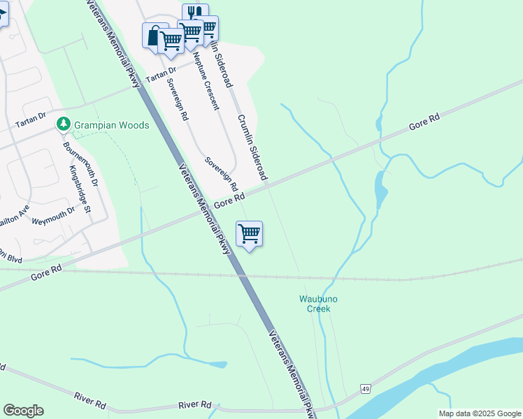 map of restaurants, bars, coffee shops, grocery stores, and more near 300 Sovereign Road in London
