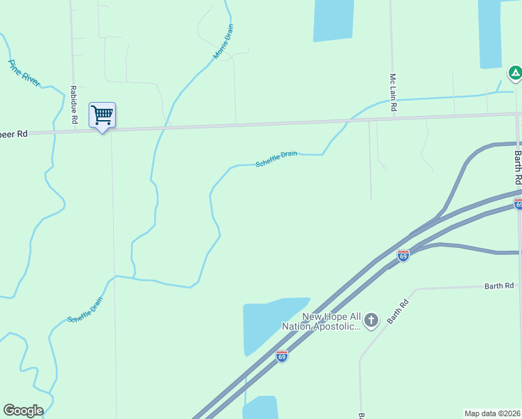 map of restaurants, bars, coffee shops, grocery stores, and more near 6827 Lapeer Road in Smiths Creek