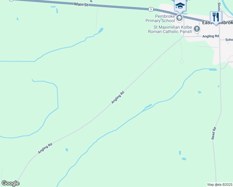 map of restaurants, bars, coffee shops, grocery stores, and more near 2381 Angling Road in Corfu
