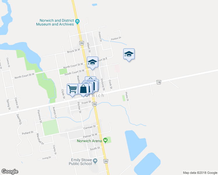 map of restaurants, bars, coffee shops, grocery stores, and more near 1 Cook Street in Norwich