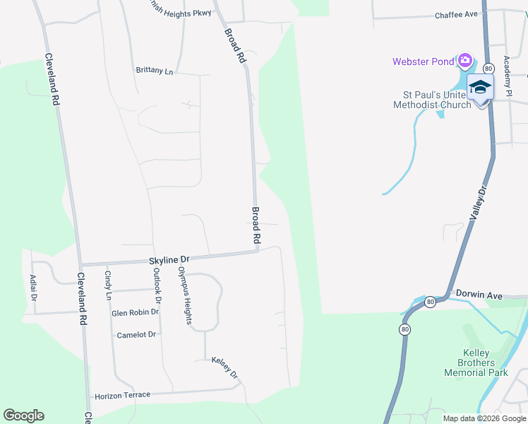 map of restaurants, bars, coffee shops, grocery stores, and more near 4483 Broad Road in Syracuse