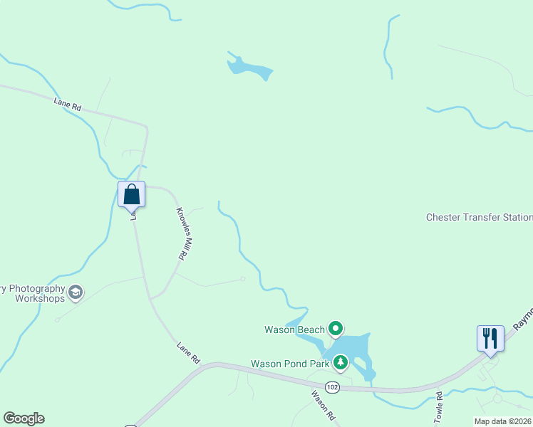 map of restaurants, bars, coffee shops, grocery stores, and more near 58 Bittersweet Lane in Chester