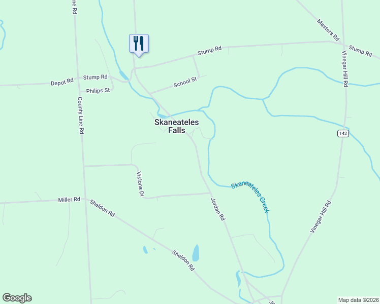 map of restaurants, bars, coffee shops, grocery stores, and more near 4483 Jordan Road in Skaneateles