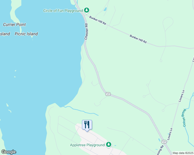 map of restaurants, bars, coffee shops, grocery stores, and more near 236 New Hampshire 121 in Auburn