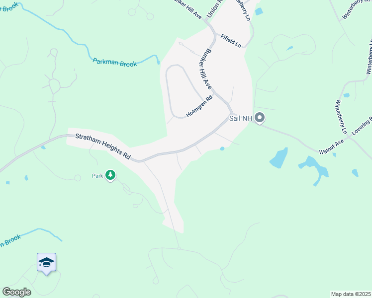 map of restaurants, bars, coffee shops, grocery stores, and more near 151 Stratham Heights Road in Stratham