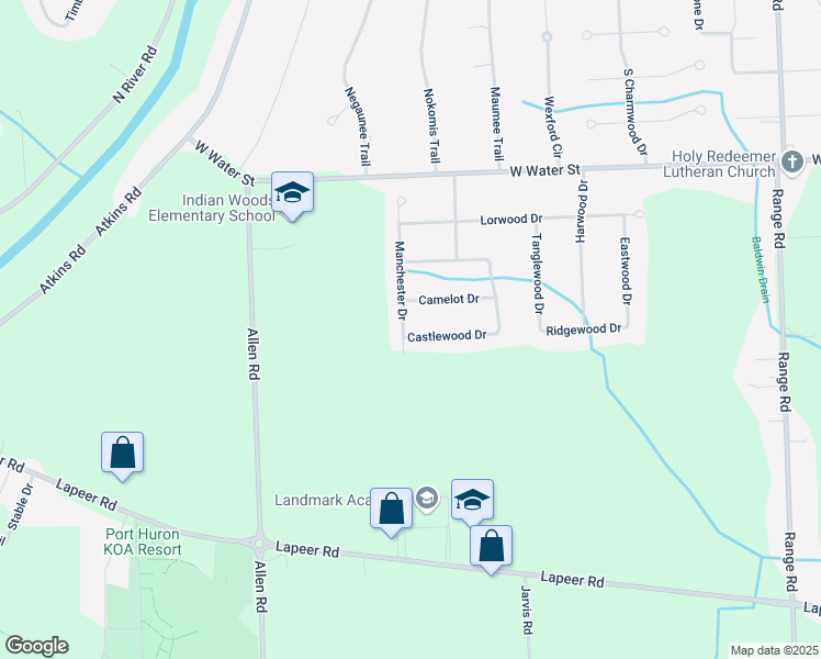 map of restaurants, bars, coffee shops, grocery stores, and more near 2826 Manchester Drive in Kimball