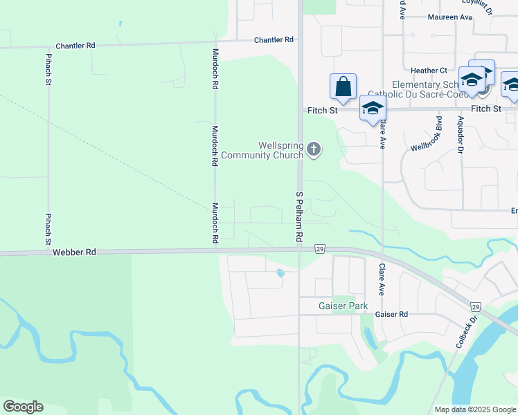 map of restaurants, bars, coffee shops, grocery stores, and more near 339 South Pelham Road in Welland