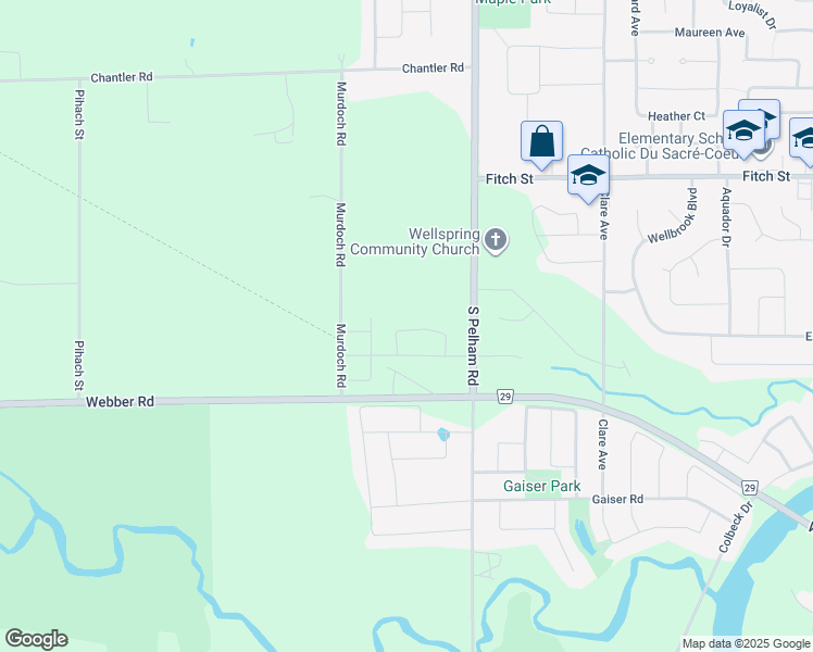 map of restaurants, bars, coffee shops, grocery stores, and more near 339 South Pelham Road in Welland