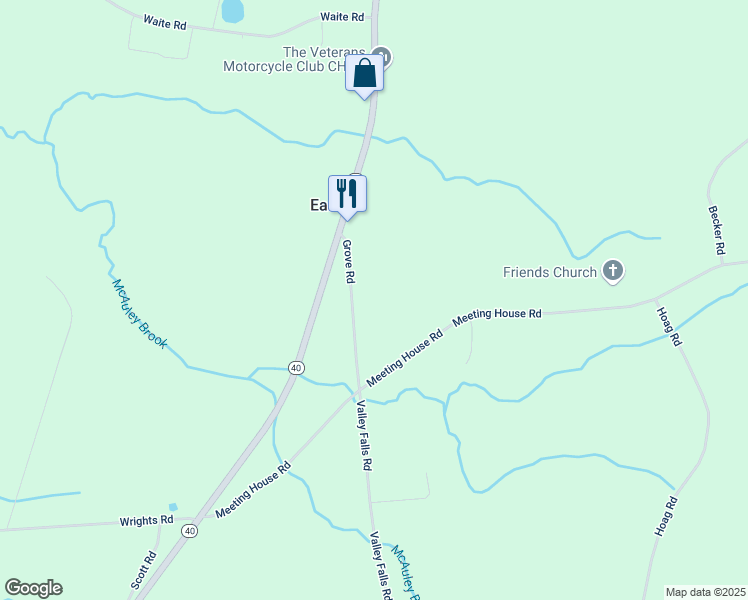 map of restaurants, bars, coffee shops, grocery stores, and more near 38 Grove Road in Schaghticoke