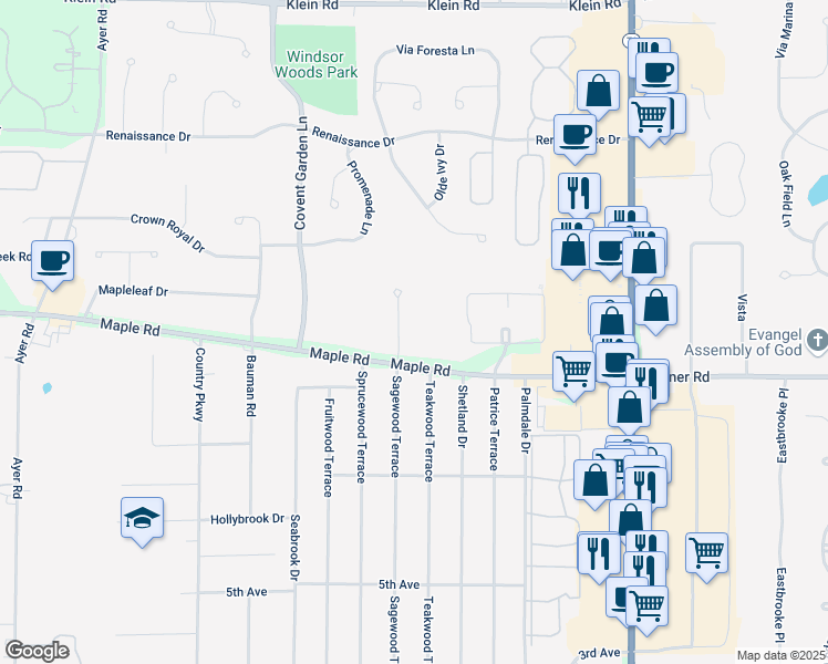 map of restaurants, bars, coffee shops, grocery stores, and more near 11 Sanctuary Court in Buffalo