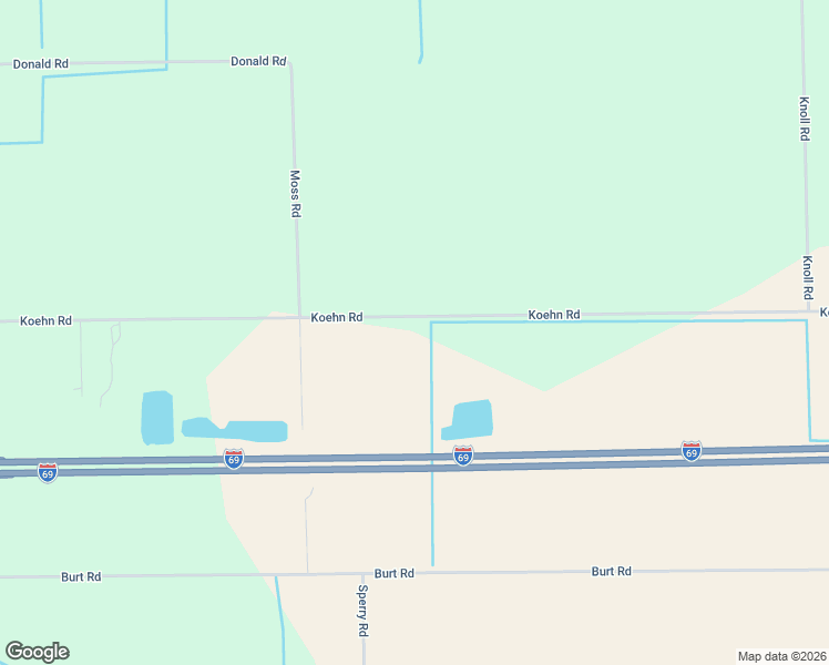 map of restaurants, bars, coffee shops, grocery stores, and more near 1445 Koehn Road in Capac