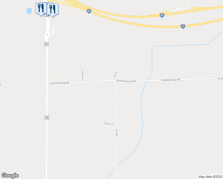 map of restaurants, bars, coffee shops, grocery stores, and more near 2635 Hill Street in Stoughton