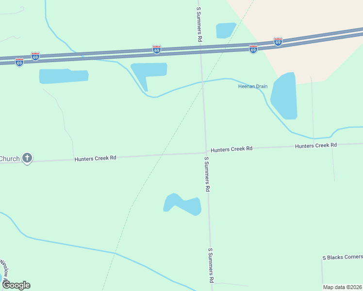 map of restaurants, bars, coffee shops, grocery stores, and more near 5961 Hunters Creek Road in Imlay City