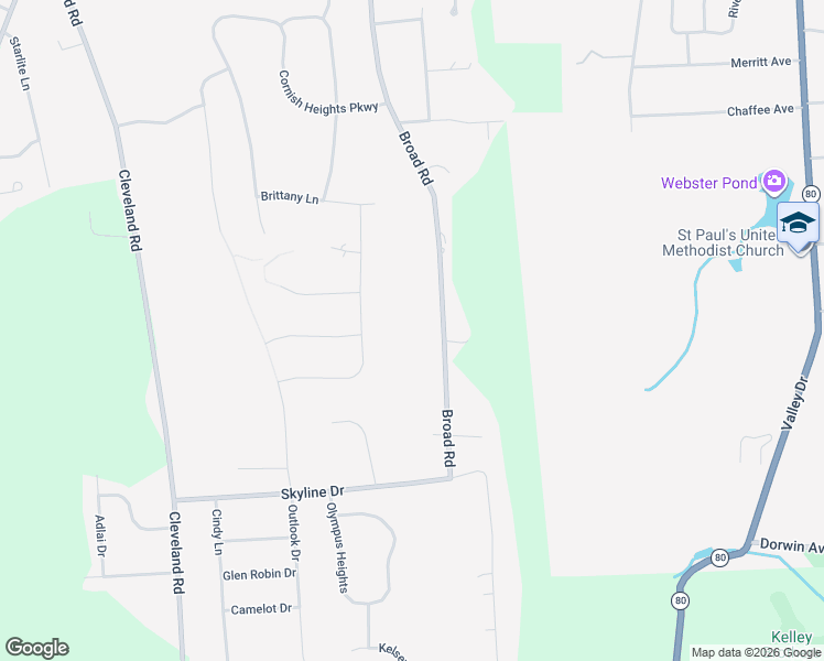 map of restaurants, bars, coffee shops, grocery stores, and more near 4533 Broad Rd in Syracuse