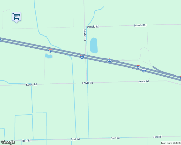 map of restaurants, bars, coffee shops, grocery stores, and more near 3500 Martin Road in Capac
