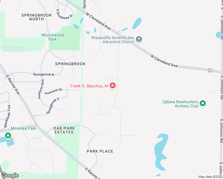 map of restaurants, bars, coffee shops, grocery stores, and more near 21675 West Dove Drive in New Berlin