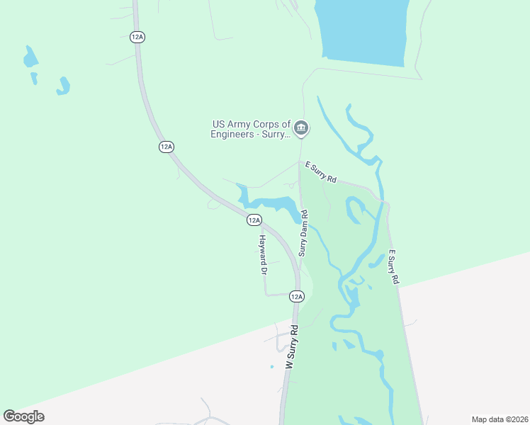 map of restaurants, bars, coffee shops, grocery stores, and more near 83 New Hampshire 12A in Surry