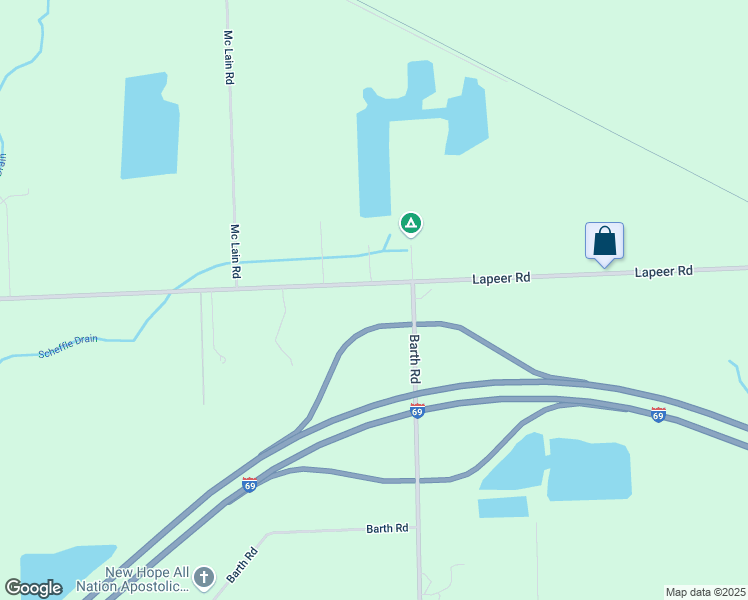 map of restaurants, bars, coffee shops, grocery stores, and more near 6369 Lapeer Road in Smiths Creek