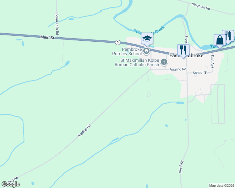 map of restaurants, bars, coffee shops, grocery stores, and more near 2435 Angling Road in Corfu