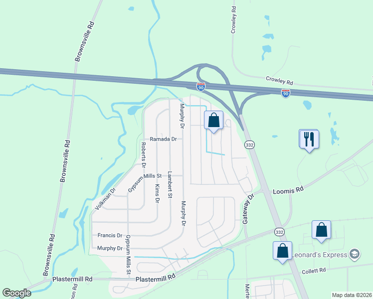 map of restaurants, bars, coffee shops, grocery stores, and more near 6287 Murphy Drive in Victor