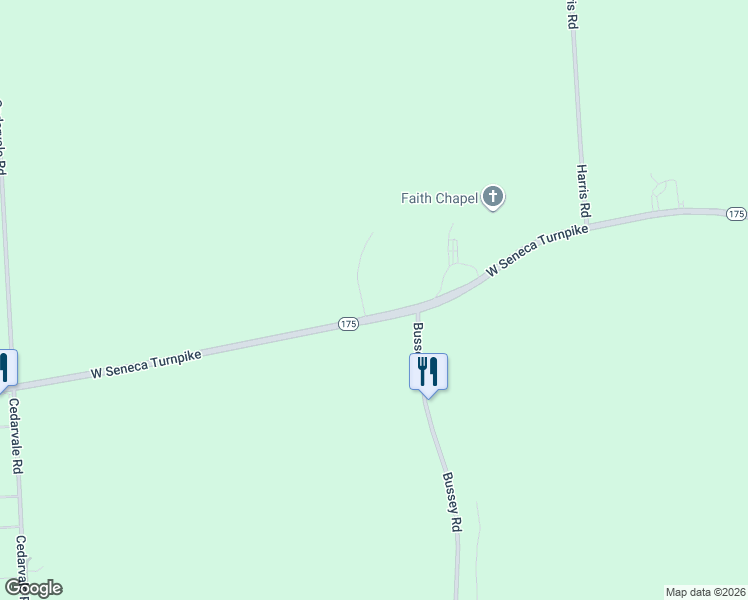 map of restaurants, bars, coffee shops, grocery stores, and more near 4027 New York 175 in Syracuse