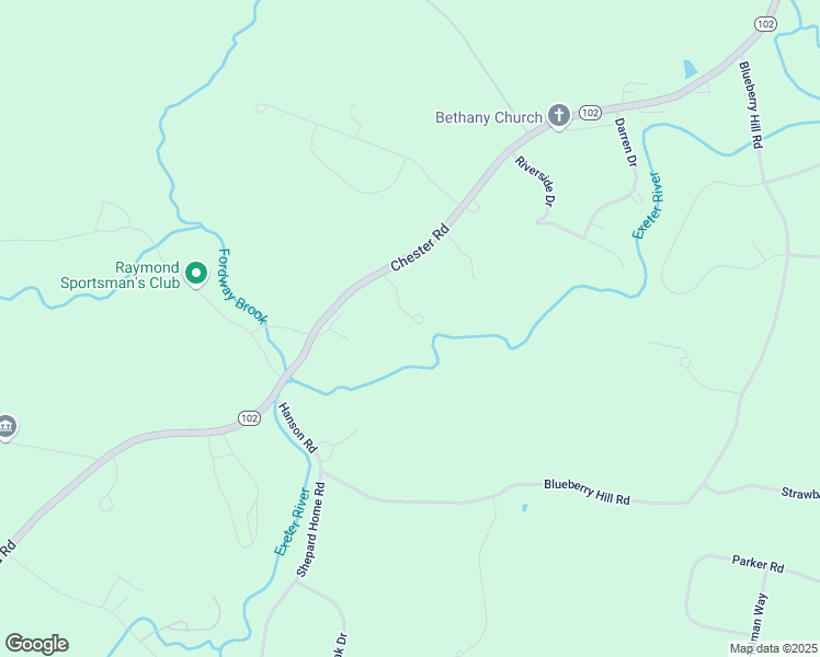 map of restaurants, bars, coffee shops, grocery stores, and more near 9 Ida Lane in Raymond