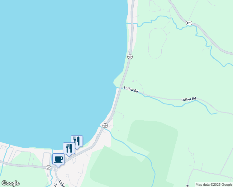 map of restaurants, bars, coffee shops, grocery stores, and more near 563 Route 9P in Saratoga Springs