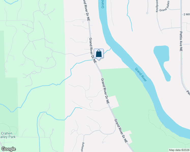 map of restaurants, bars, coffee shops, grocery stores, and more near 5077 Mountain Ridge Drive Northeast in Ada