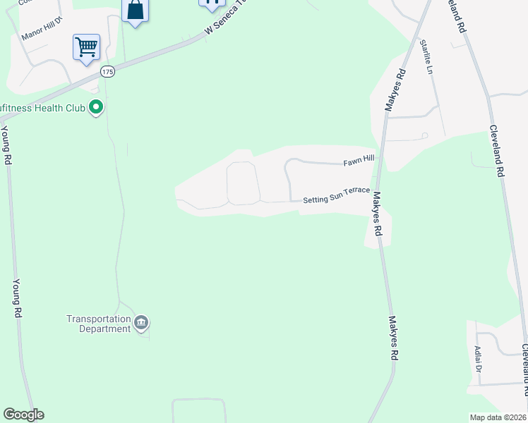 map of restaurants, bars, coffee shops, grocery stores, and more near 4680 Setting Sun Terrace in Syracuse