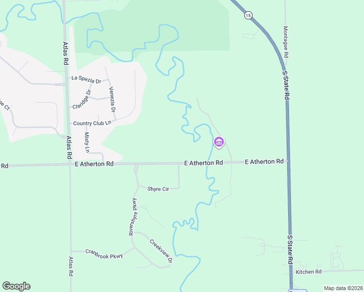 map of restaurants, bars, coffee shops, grocery stores, and more near 9505 East Atherton Road in Davison